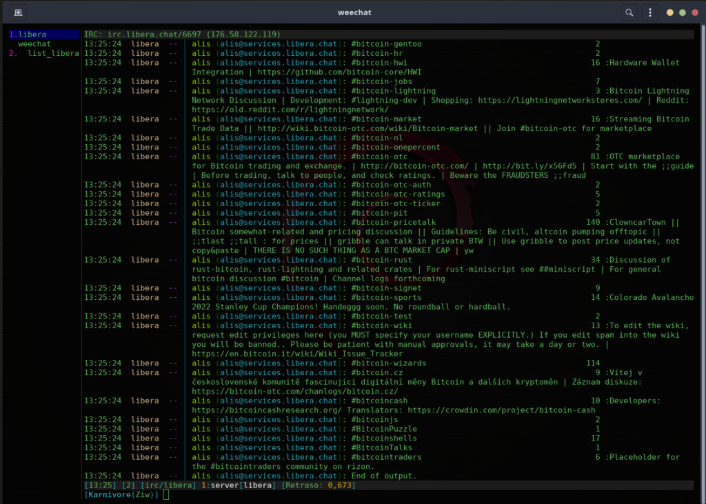 IRC en la terminal