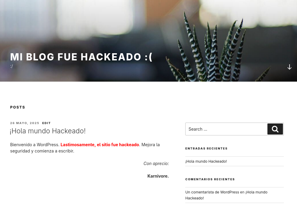 Hackear un sitio WordPress